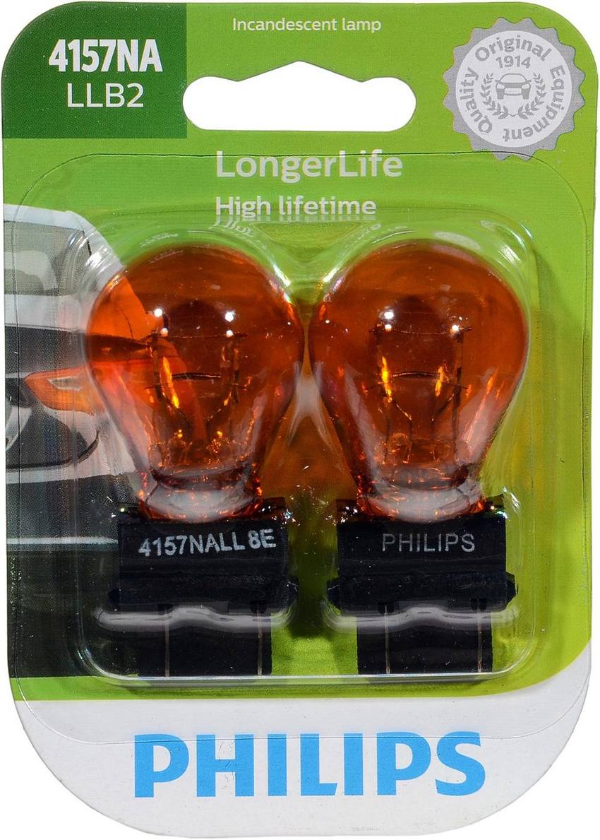 Miniature Bulb (4157NA LLB2) (Longer Life) (Pack of 2) Philips 4157NALLB2